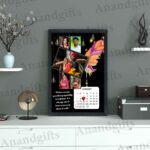 Cherished Moments – 5-Photo Calendar Frame with Quote for for Weddings, Anniversaries, Birthday & Valentine’s Day