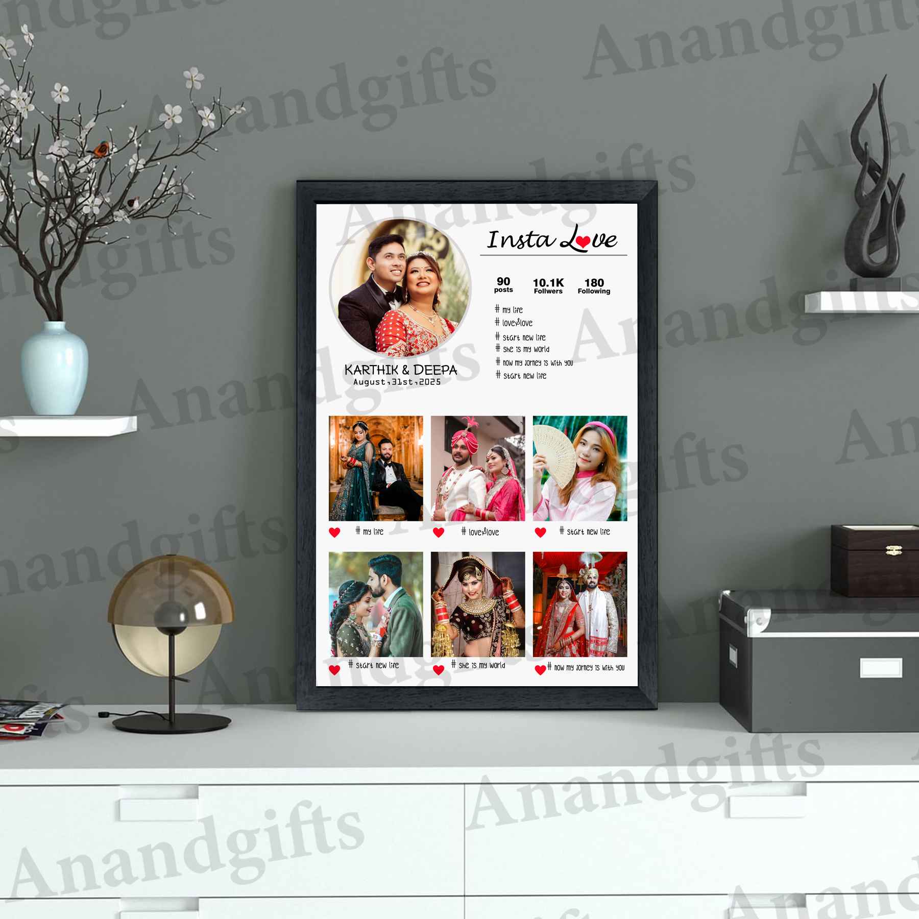 Insta love – Personalized Instagram Profile Photo Frame for Weddings & Engagements Insta love – Personalized Instagram Profile Photo Frame for Weddings & Engagements