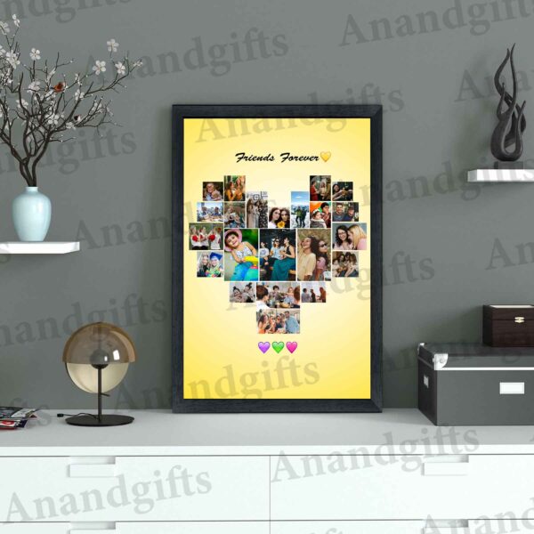 22 Moments of Love – Custom Heart Photo Collage Frame for Weddings & Anniversaries