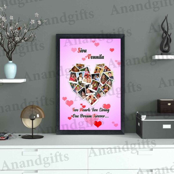 Heart of Memories – Multi-Photo Heart Collage Frame for Weddings, Anniversaries & Valentine’s Day