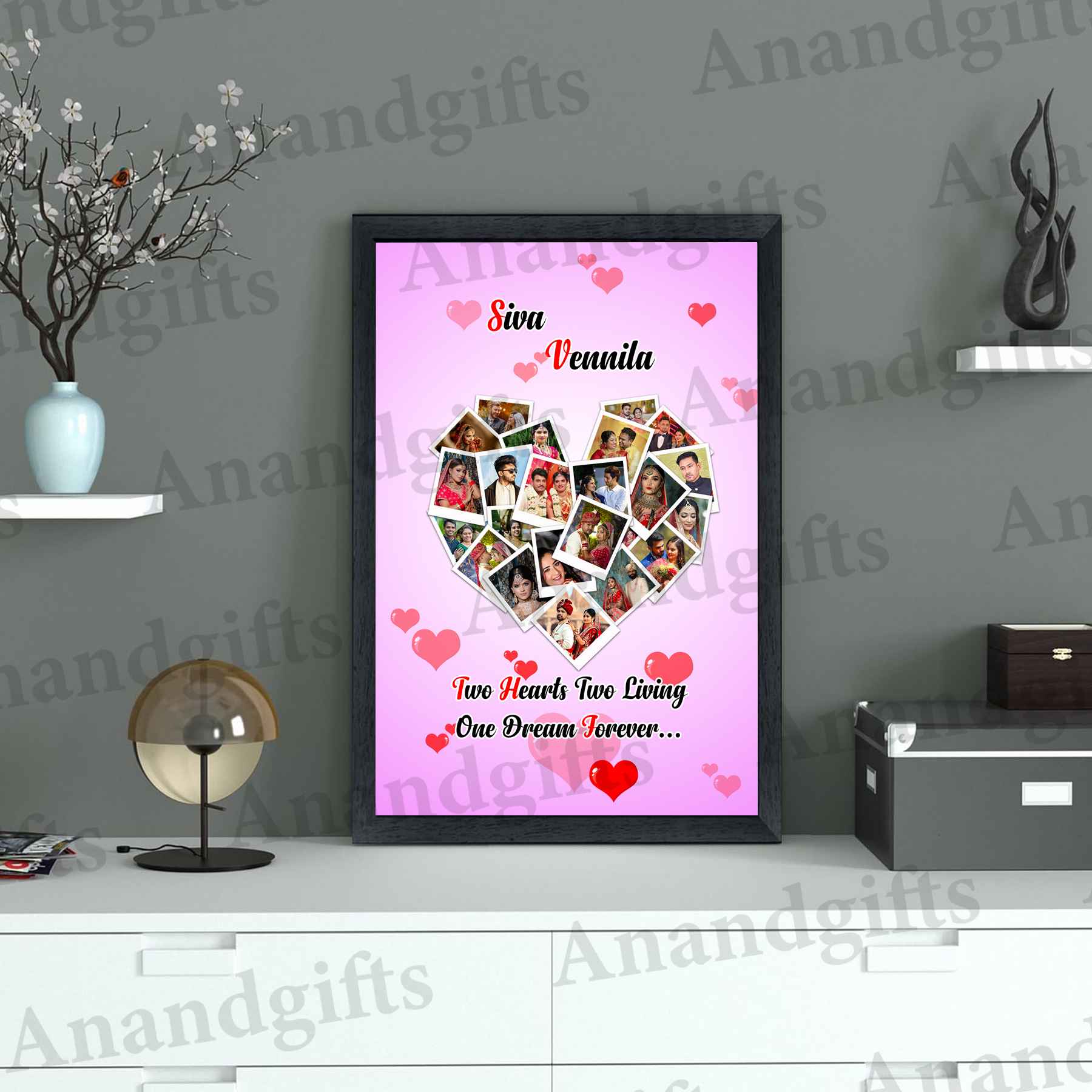 Heart of Memories – Multi-Photo Heart Collage Frame for Weddings, Anniversaries & Valentine’s Day