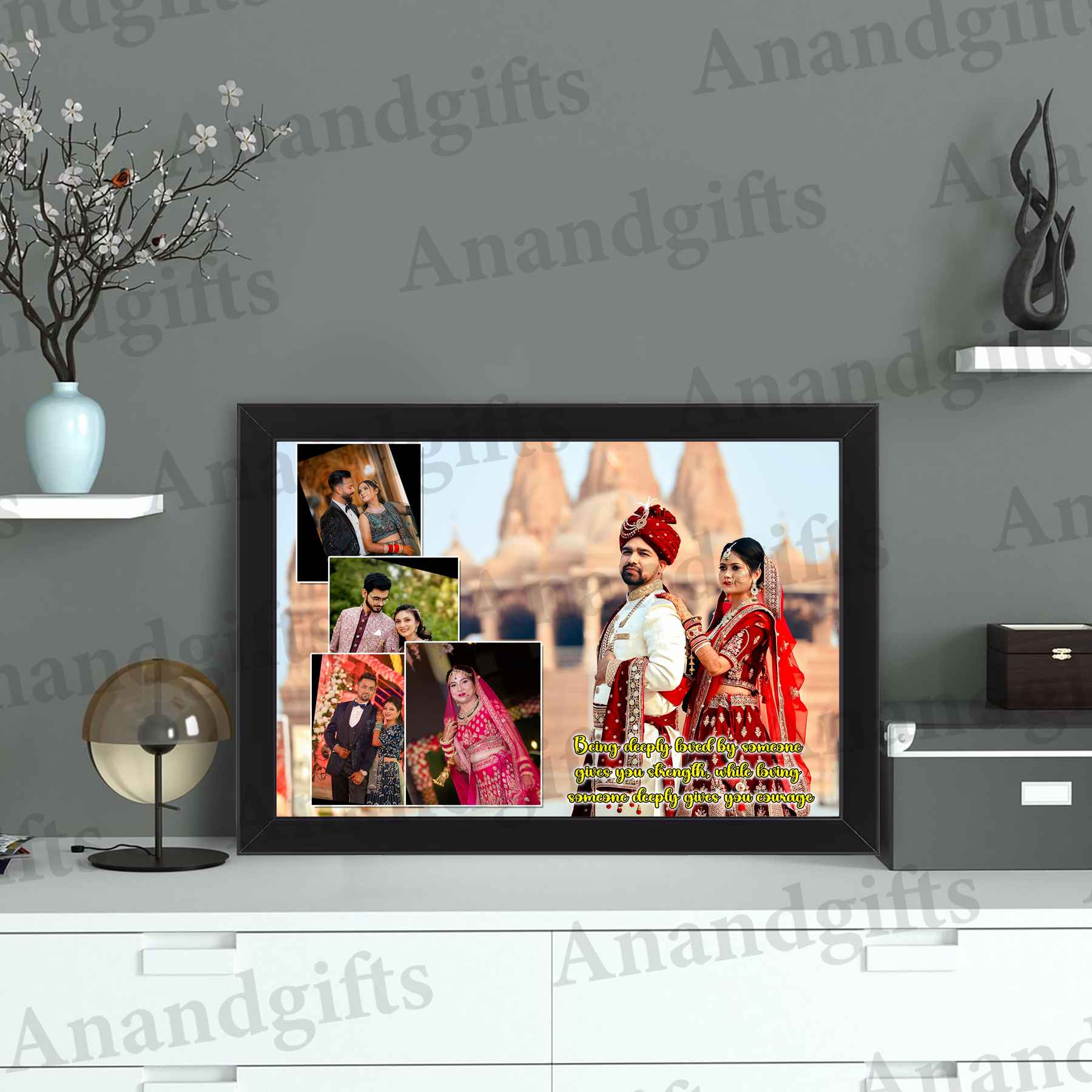 Golden Moments – Personalized 5 Photo Collage for Weddings & Birthdays Golden Moments – Personalized 5 Photo Collage for Weddings & Birthdays