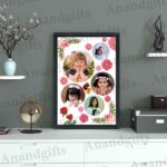 Circle of Memories – Personalized 5 Photo Round Collage Frame for Every Occasion