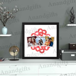 Heartfelt Trio – 3 Photo Collage Frame for Weddings, Anniversaries & Special Moments