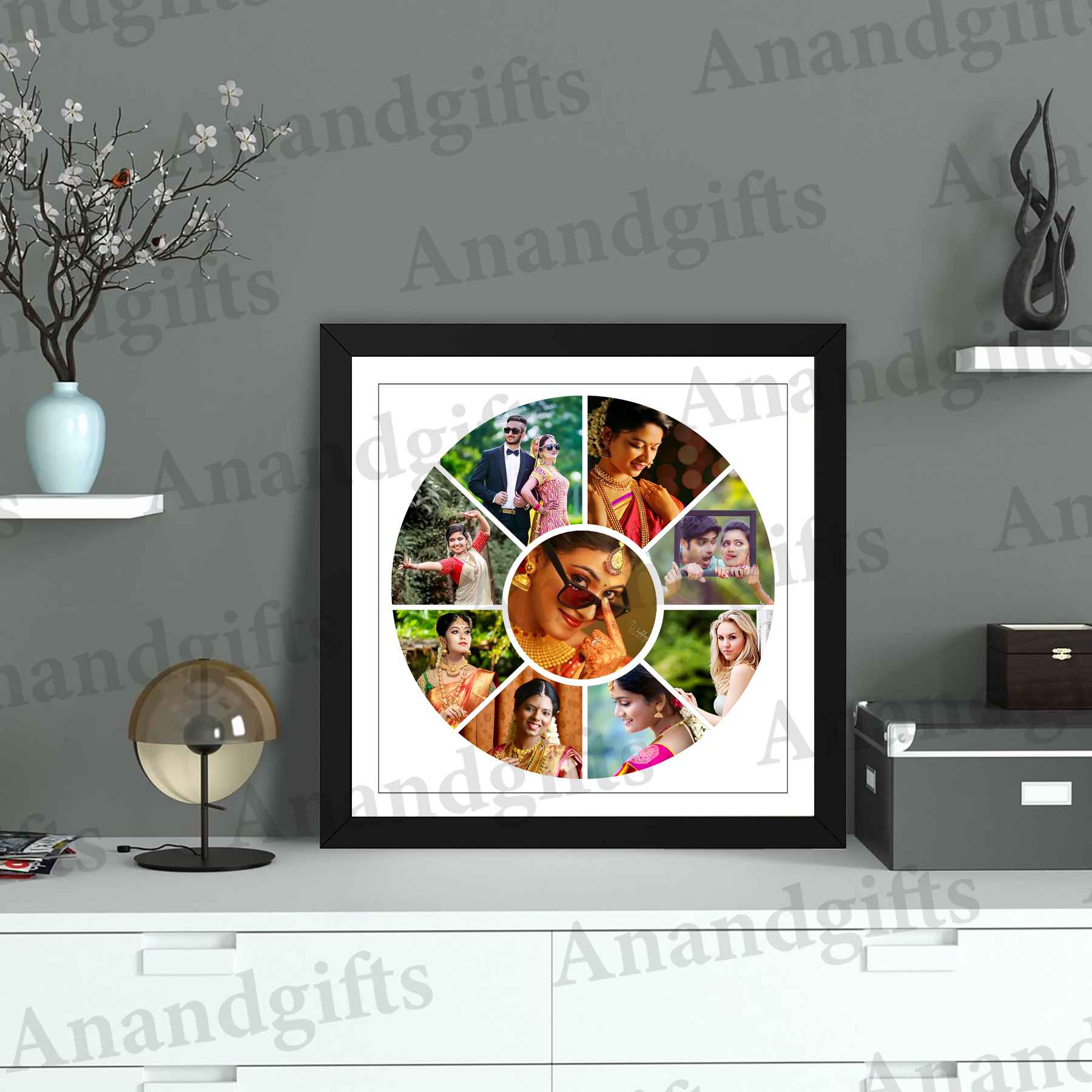 Circle of Love – 9 Photo Round Collage Frame for Weddings, Anniversaries & Special Moments Circle of Love – 9 Photo Round Collage Frame for Weddings, Anniversaries & Special Moments