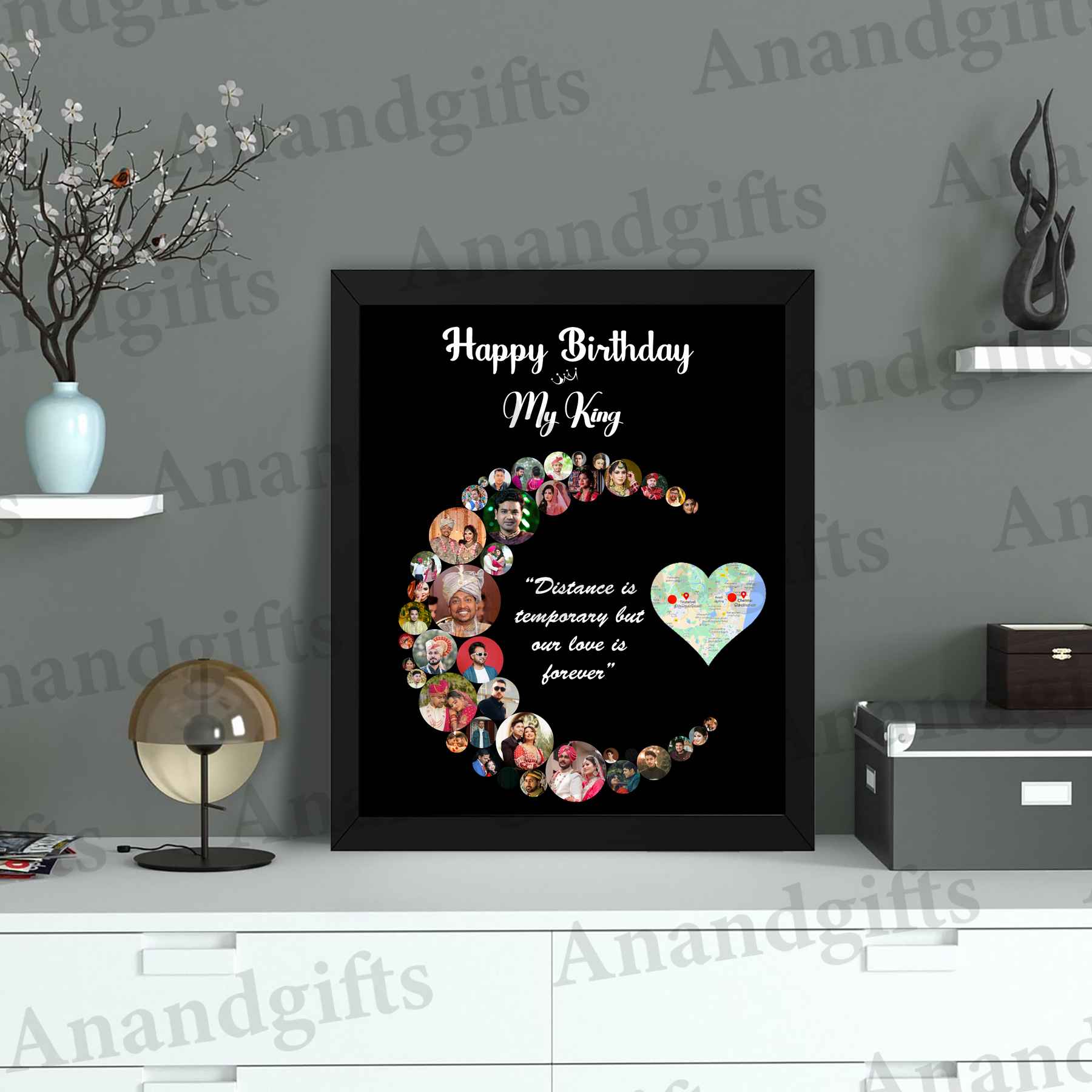 Lunar Memories – Moon-Shaped Collage Photo Frame for Birthdays, Weddings & Engagements Lunar Memories – Moon-Shaped Collage Photo Frame for Birthdays, Weddings & Engagements