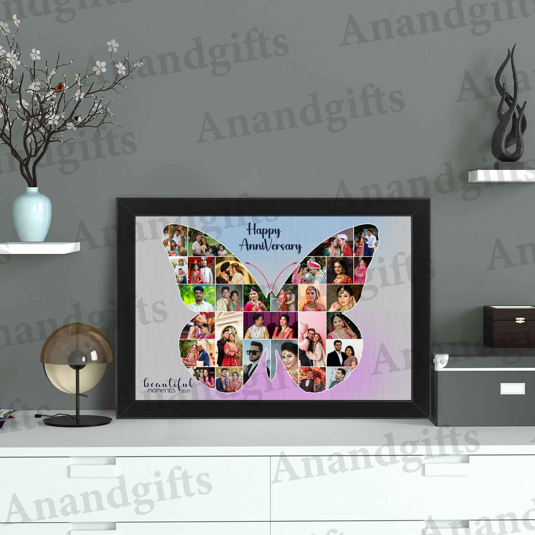 Wings of Love – Butterfly Collage Photo Frame for Anniversaries & Valentine’s Day