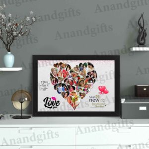 Hearts United – Multi-Heart Collage Photo Frame for Weddings, Anniversaries & Engagements