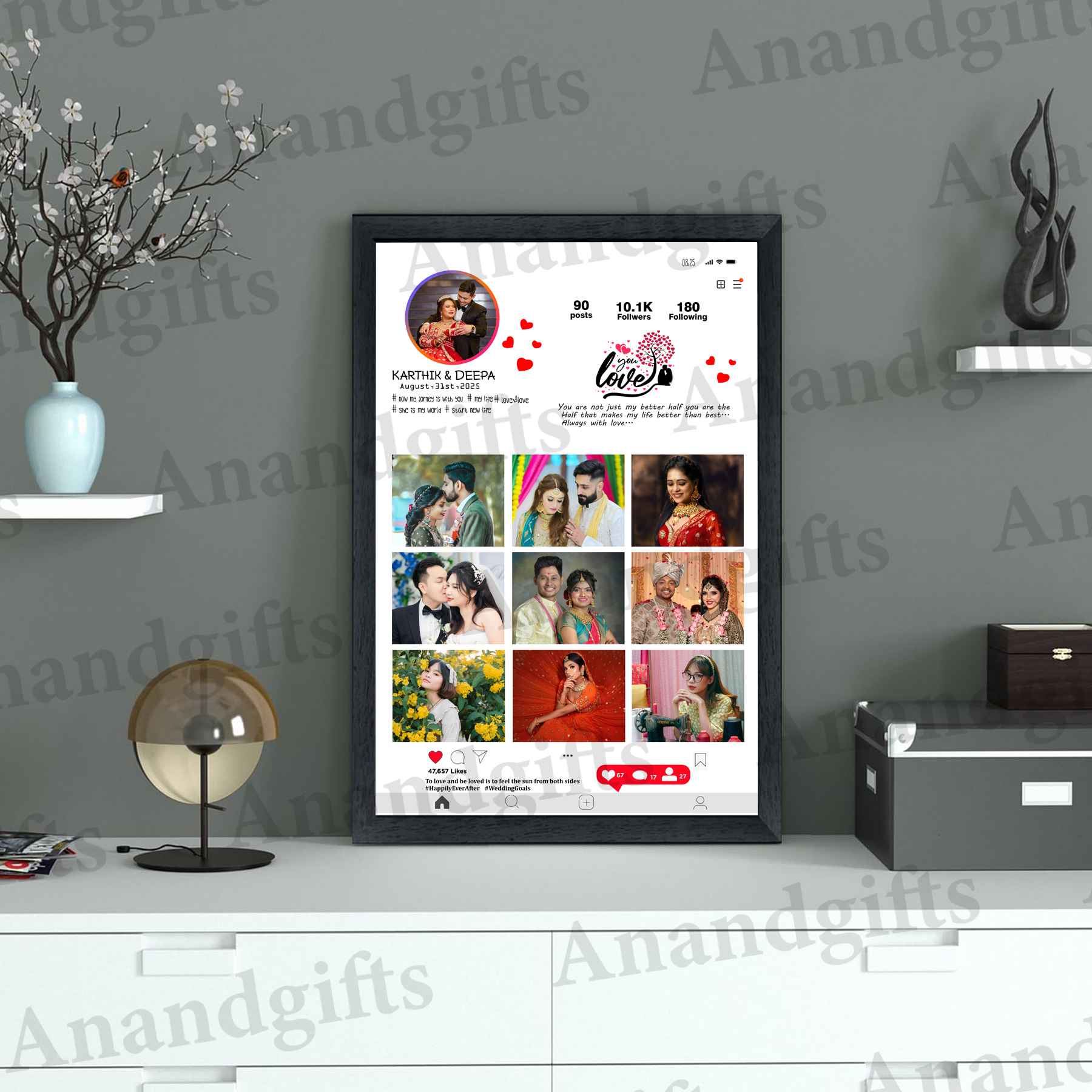 Insta Moments – Personalized Instagram Profile Photo Frame for Birthdays, Weddings & Engagements Insta Moments – Personalized Instagram Profile Photo Frame for Birthdays, Weddings & Engagements