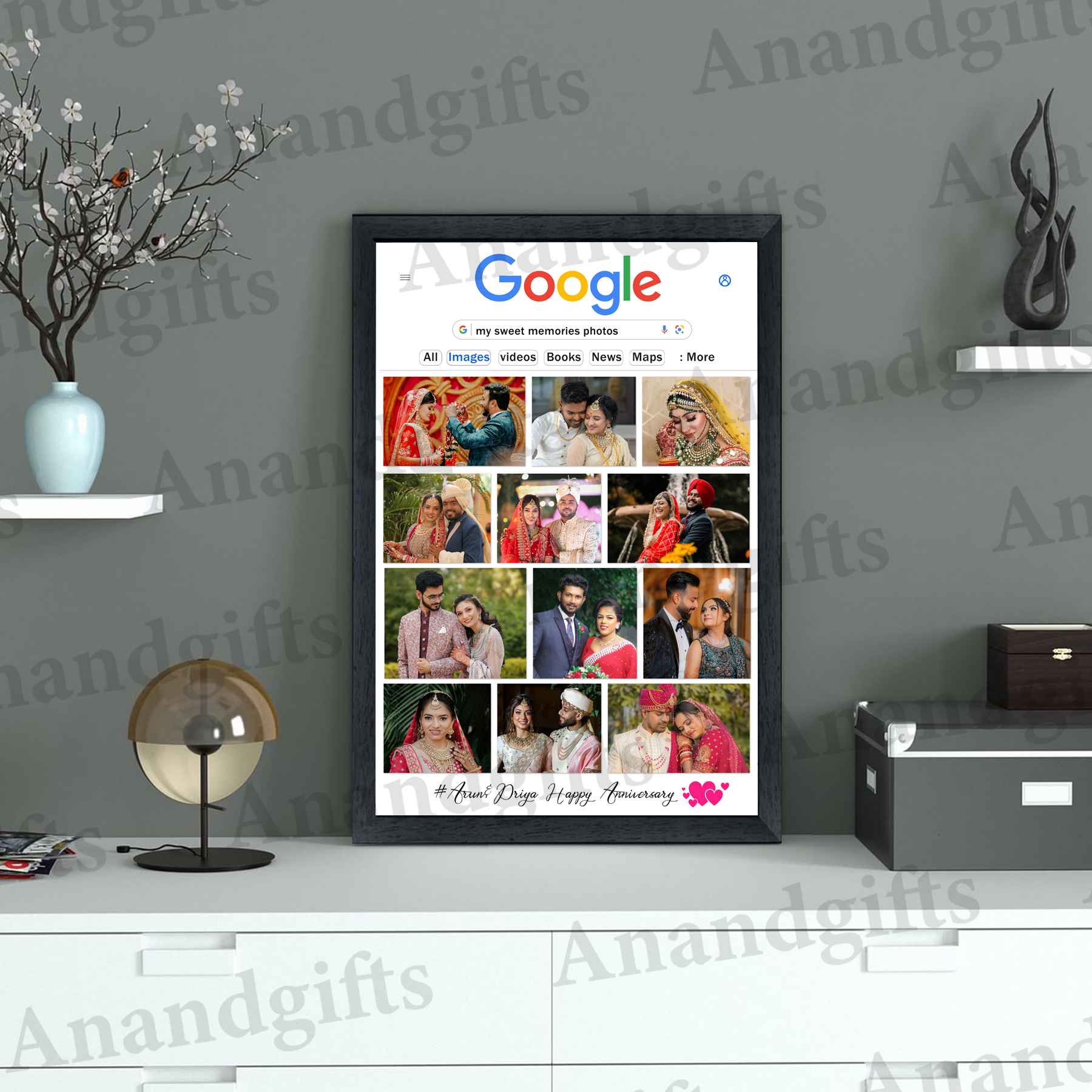 Search Your Memories – Personalized Google Image Style Photo Frame for Weddings, Birthdays & Engagements