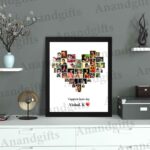 💖 Heart of Memories – Personalized Heart-Shaped Photo Frame for Anniversary & Birthday