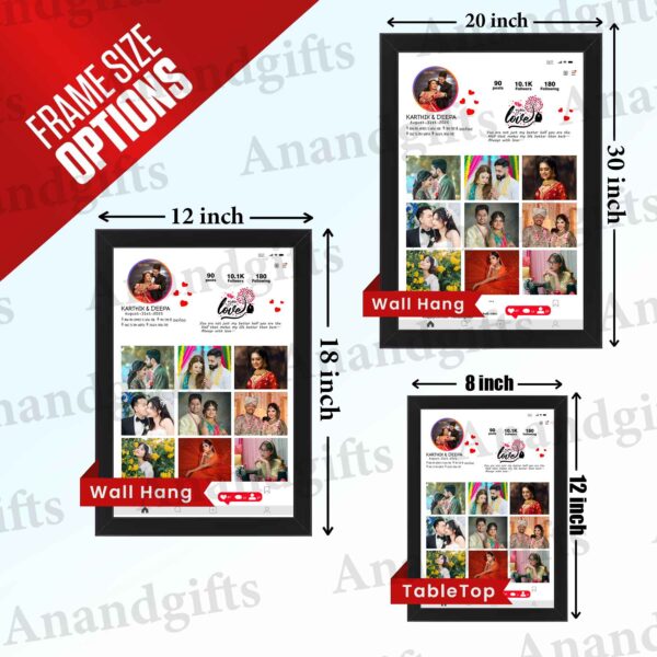 Insta Moments – Personalized Instagram Profile Photo Frame for Birthdays, Weddings & Engagements