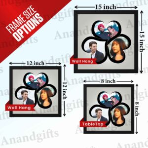 Together Forever – 3 Heart Collage Frame for Wedding, Anniversary & Birthday Gifts