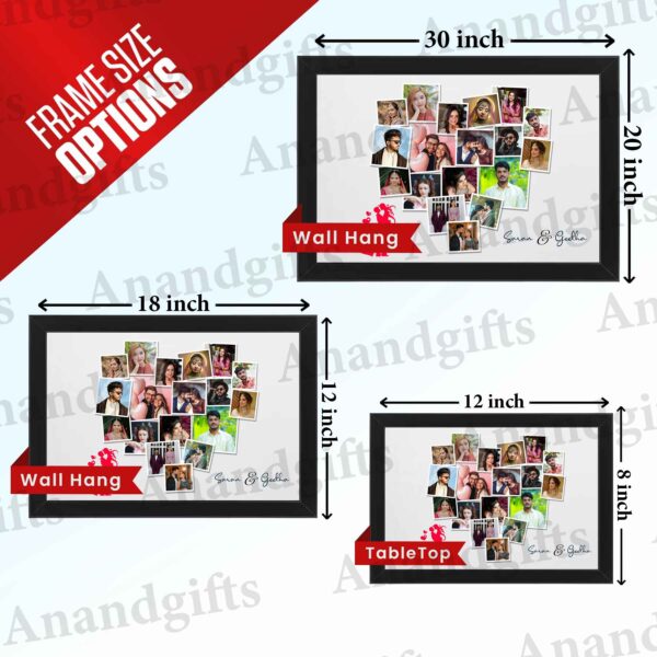 Eternal Love – Heart-Shaped Collage Photo Frame for Anniversary, Wedding & Valentine’s Day