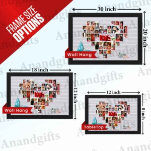 Forever Yours – Heart-Shaped Collage Photo Frame for Weddings, Anniversaries & Valentine’s Day
