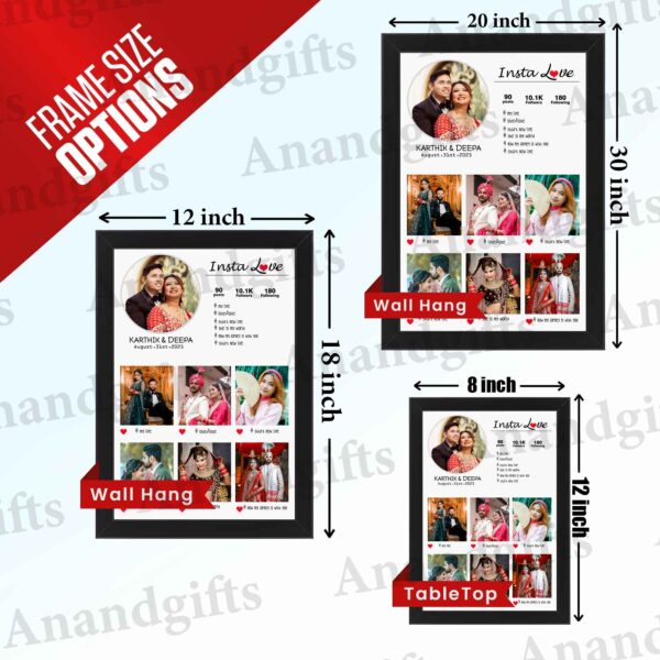 Insta love – Personalized Instagram Profile Photo Frame for Weddings & Engagements