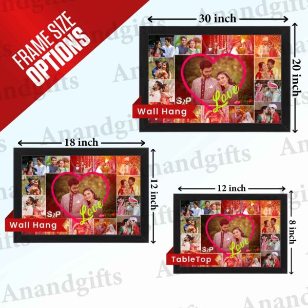 15 Treasured Memories – Personalized Collage Frame for Couples & Celebrations