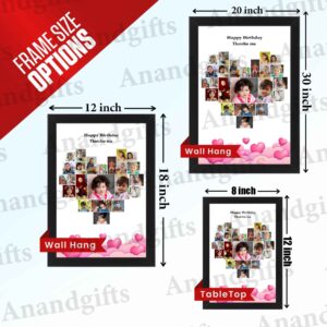 23 Precious Memories – Personalized Heart Frame for Anniversary, Engagement, Birthday and Wedding