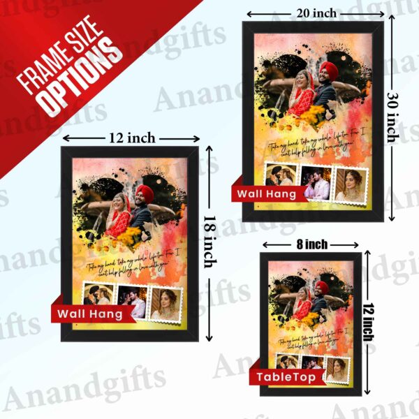 Heartfelt Moments – 4 Photo Heart Collage Frame for Romantic Occasions
