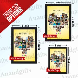 22 Moments of Love – Custom Heart Photo Collage Frame for Weddings & Anniversaries
