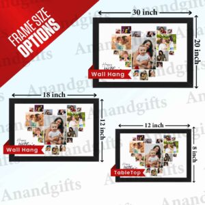 Love in 18 Moments – Heart-Shaped Mother’s Day Collage Frame