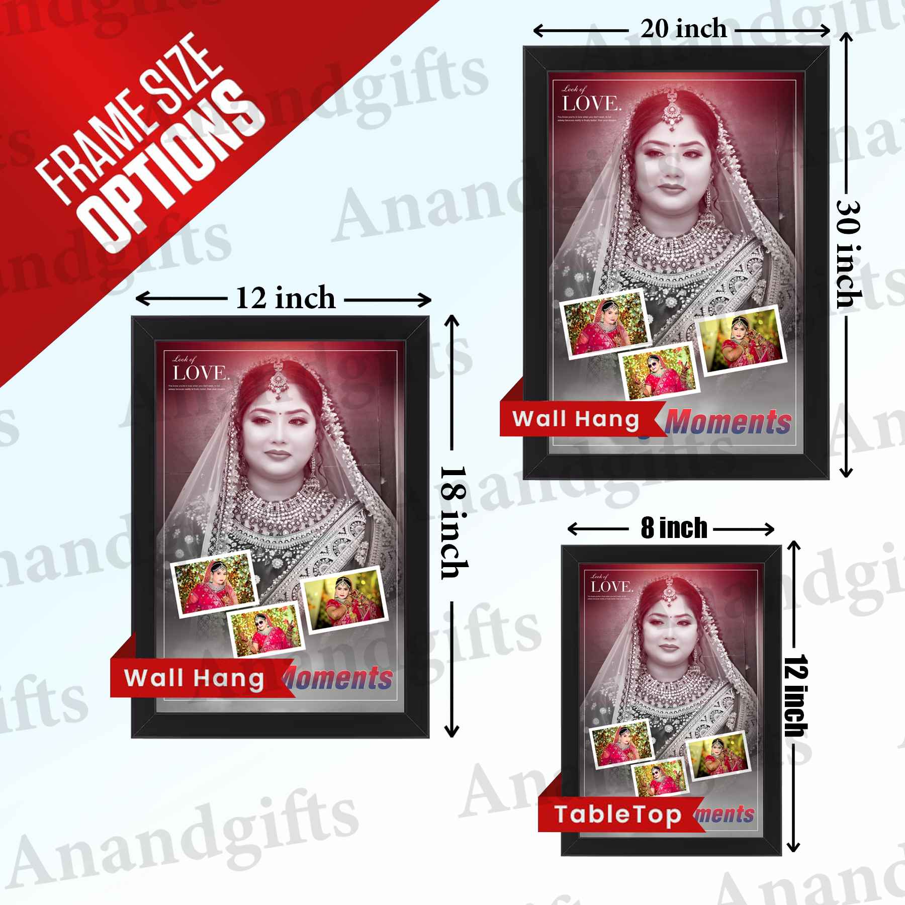 Moments of Love – Personalized Photo Collage Frame for Anniversary, Engagement & Valentine’s Day