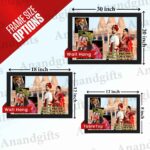 Golden Moments – Personalized 5 Photo Collage for Weddings & Birthdays