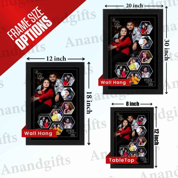 Unique Memories – Personalized Collage Frame for Wedding , Anniversary and Valentine's day