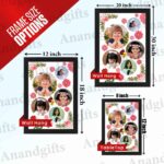 Circle of Memories – Personalized 5 Photo Round Collage Frame for Every Occasion