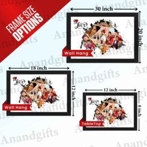 Cherished Moments – 6 Photo Unique Collage Frame for Weddings, Anniversaries & Valentine’s Day