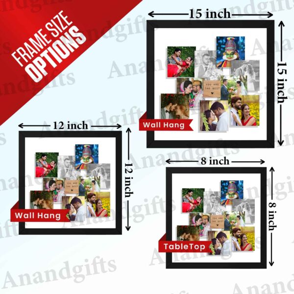 Forever Together – 9 Photo Unique Collage Frame for Weddings, Anniversaries & Valentine’s Day