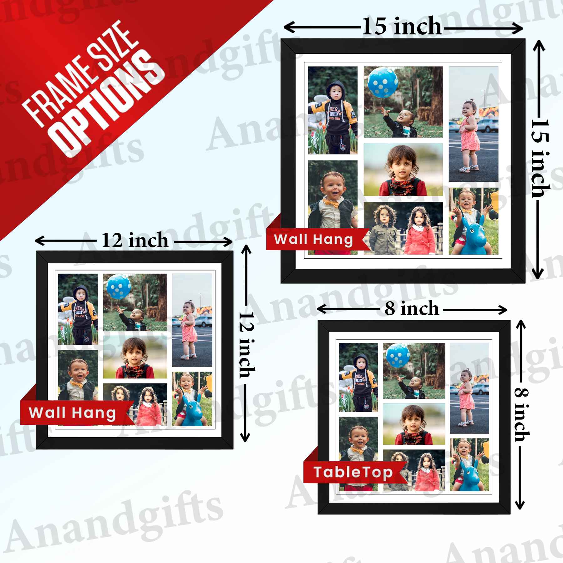 Celebration Moments – Personalized Collage Photo Frame for Weddings, Birthdays & More