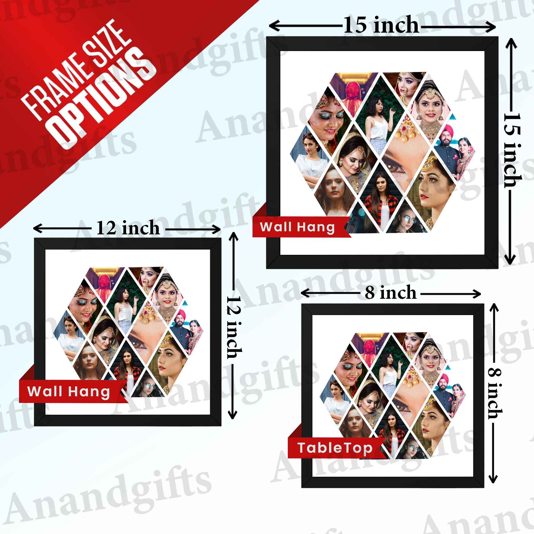 Golden Memories – 14 Photo Collage Frame for Every Special Moment for Weddings, Birthdays & More