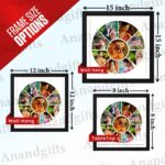 Circle of Love – 9 Photo Round Collage Frame for Weddings, Anniversaries & Special Moments