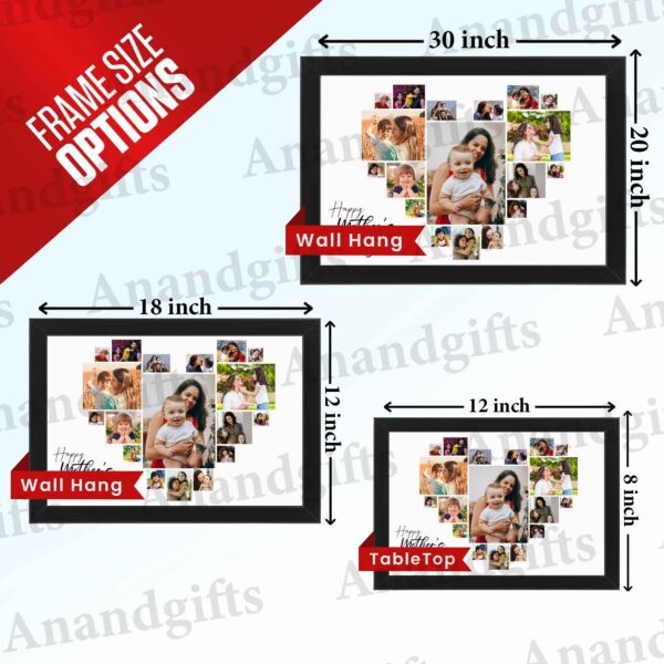 Love in 18 Moments – Heart-Shaped Mother’s Day Collage Frame