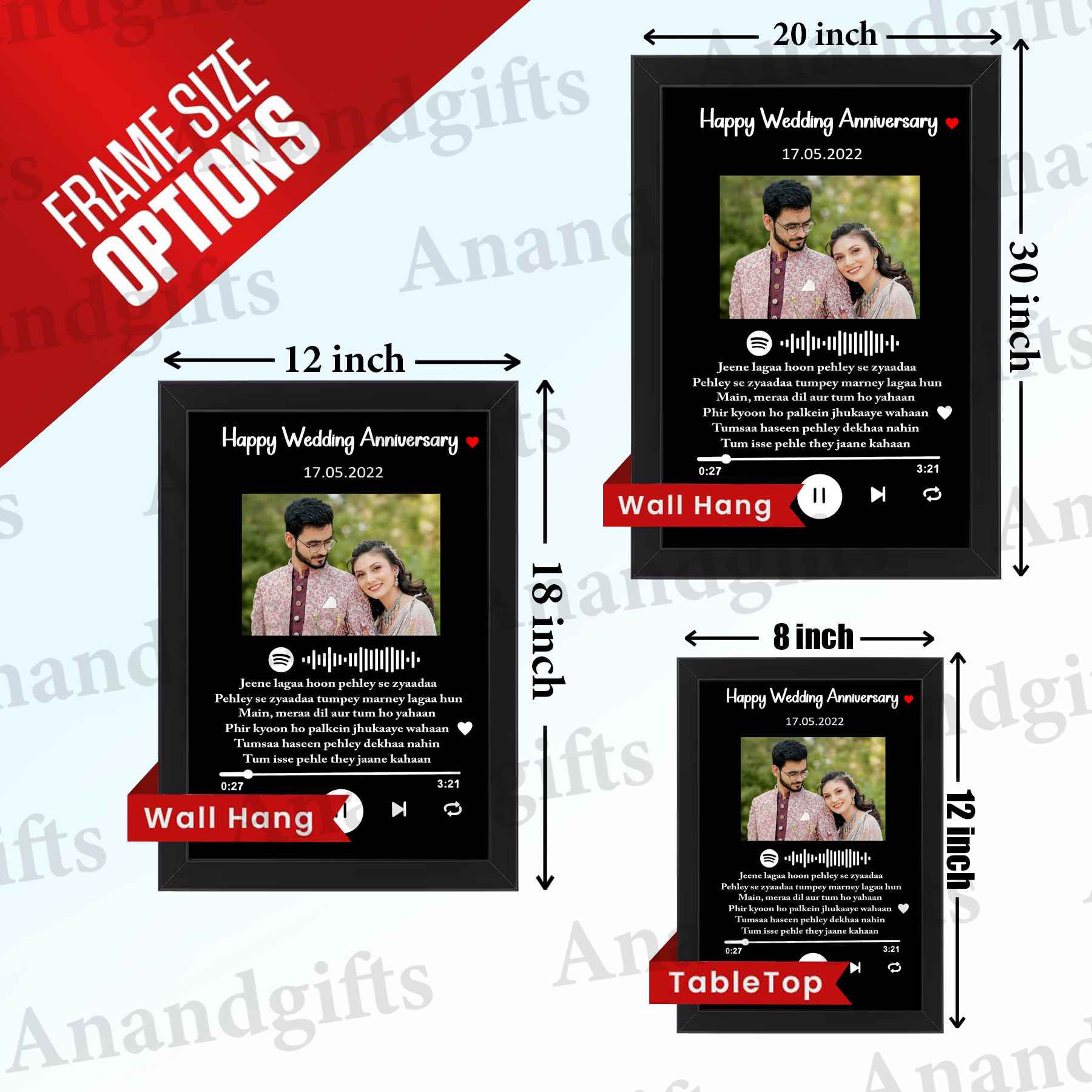 Your Song, Your Story – Custom Spotify Photo Frame for Weddings, Birthdays, Anniversary & More
