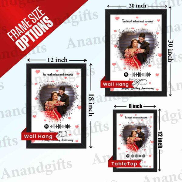 Song of Memories – Personalized Spotify Photo Frame for Weddings & Anniversaries