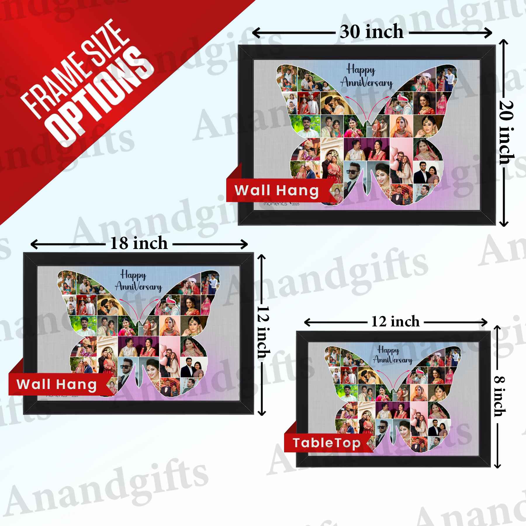 Wings of Love – Butterfly Collage Photo Frame for Anniversaries & Valentine’s Day