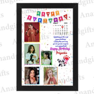 Birthday Memories – Custom Photo Frame with Name, Quote & Calendar