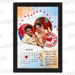 Forever & Always – ‘I Love You’ Heart Photo Frame with Date & Quote for Weddings, Anniversaries & Valentine’s Day