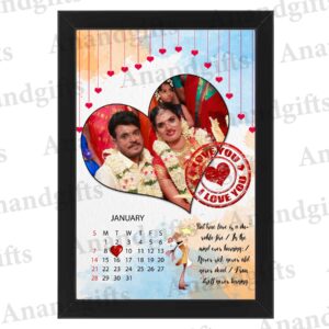 Forever & Always – ‘I Love You’ Heart Photo Frame with Date & Quote for Weddings, Anniversaries & Valentine’s Day