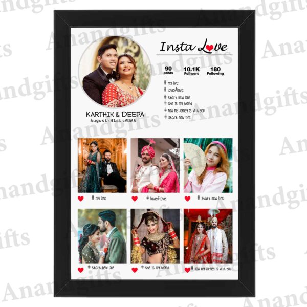 Insta love – Personalized Instagram Profile Photo Frame for Weddings & Engagements