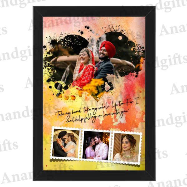Heartfelt Moments – 4 Photo Heart Collage Frame for Romantic Occasions