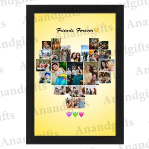 22 Moments of Love – Custom Heart Photo Collage Frame for Weddings & Anniversaries
