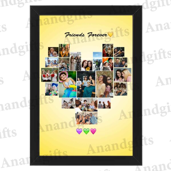 22 Moments of Love – Custom Heart Photo Collage Frame for Weddings & Anniversaries