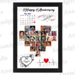 A Heart Full of Memories – 27 Photo Heart Collage Frame for Romantic Celebrations, Anniversary, Wedding and Engagement.