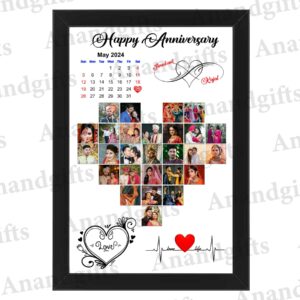 A Heart Full of Memories – 27 Photo Heart Collage Frame for Romantic Celebrations, Anniversary, Wedding and Engagement.