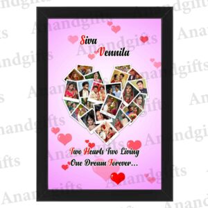 Heart of Memories – Multi-Photo Heart Collage Frame for Weddings, Anniversaries & Valentine’s Day