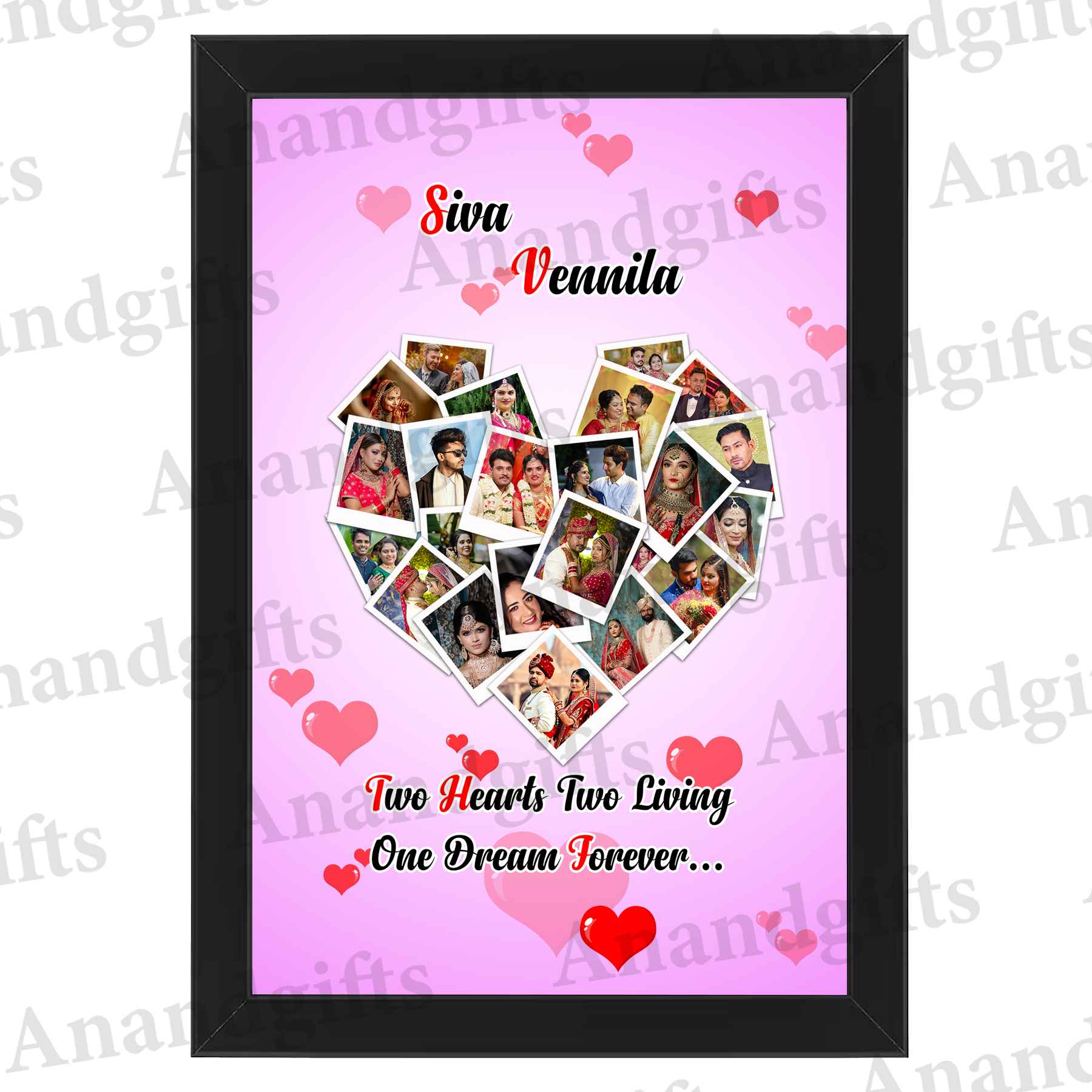 Heart of Memories – Multi-Photo Heart Collage Frame for Weddings, Anniversaries & Valentine’s Day
