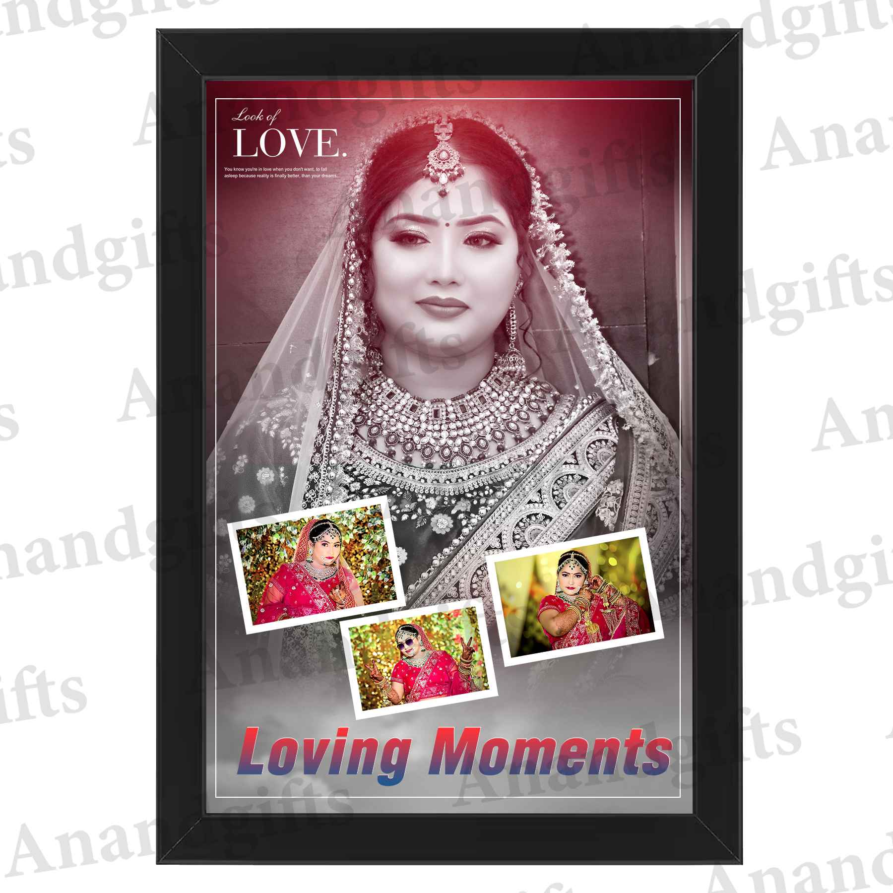 Moments of Love – Personalized Photo Collage Frame for Anniversary, Engagement & Valentine’s Day